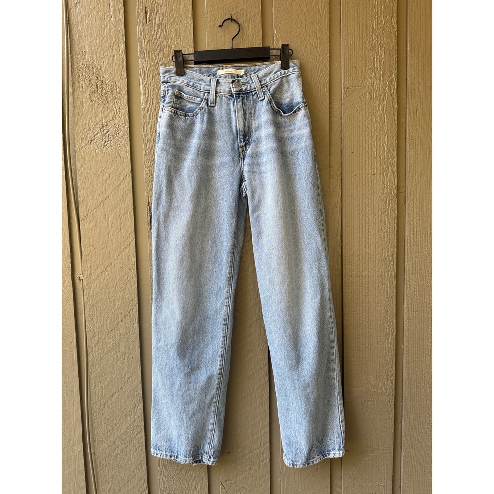 Levis 94 Baggy Jeans Womens High Rise Light Wash Denim 25 Blue Boho Preppy